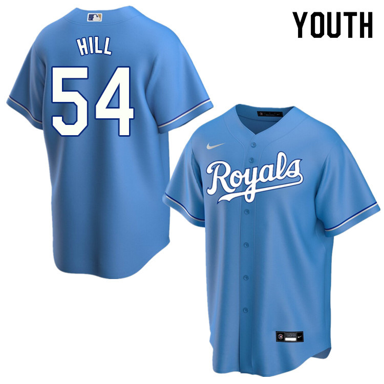 Nike Youth #54 Tim Hill Kansas City Royals Baseball Jerseys Sale-Light Blue